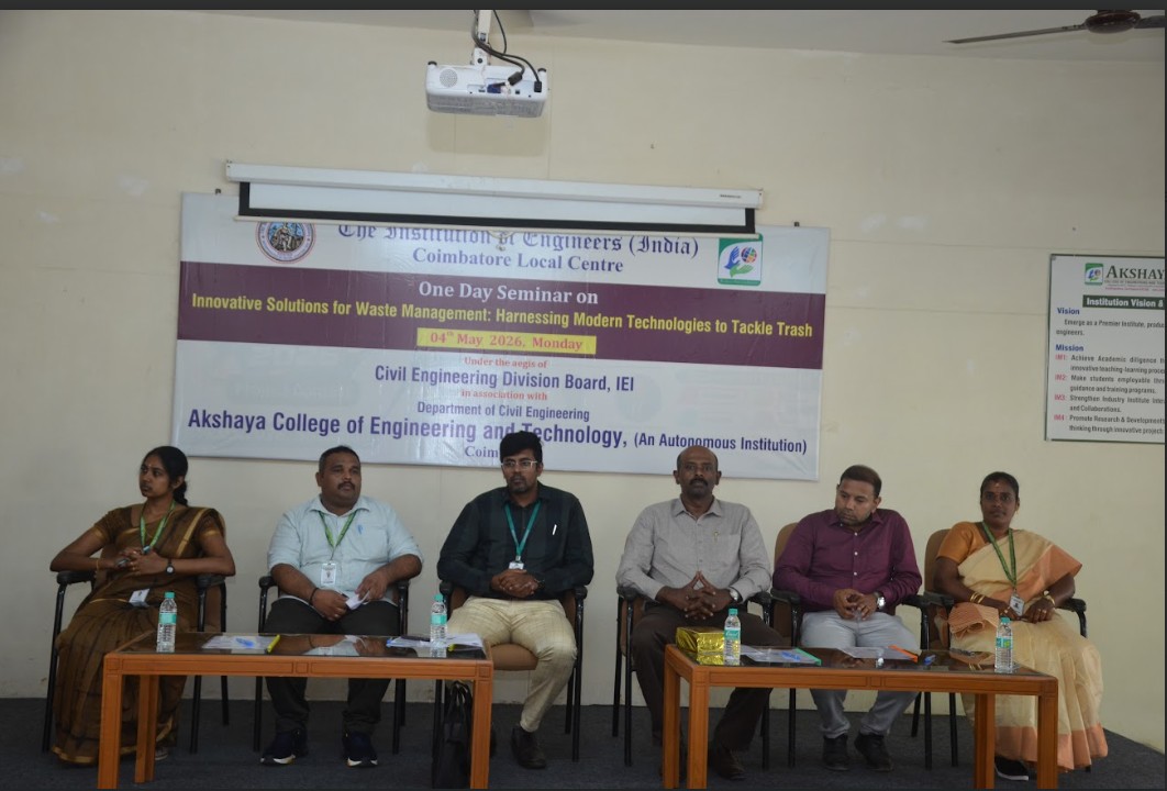 One Day Seminar on “Innovative Solutions for Waste Management: Harnessing Modern Technologies to Tackle Trash” - CVDB - 04.05.2026