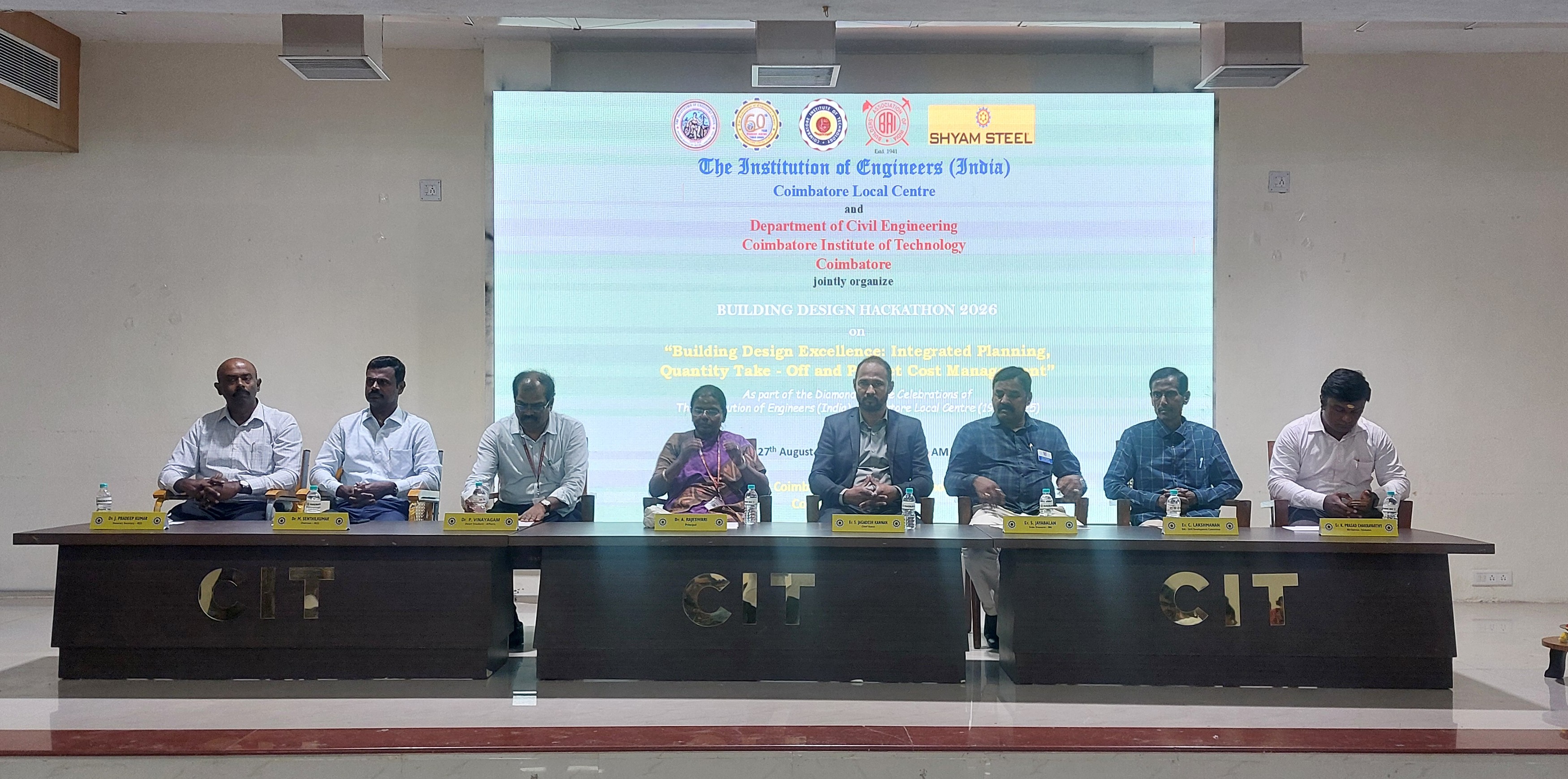 Building Design Hackathon 2026 on the theme “Building Design Excellence: Integrated Planning, Quantity Take-Off and Project Cost Management” for the Civil Engineering Domain on 27.08.2026